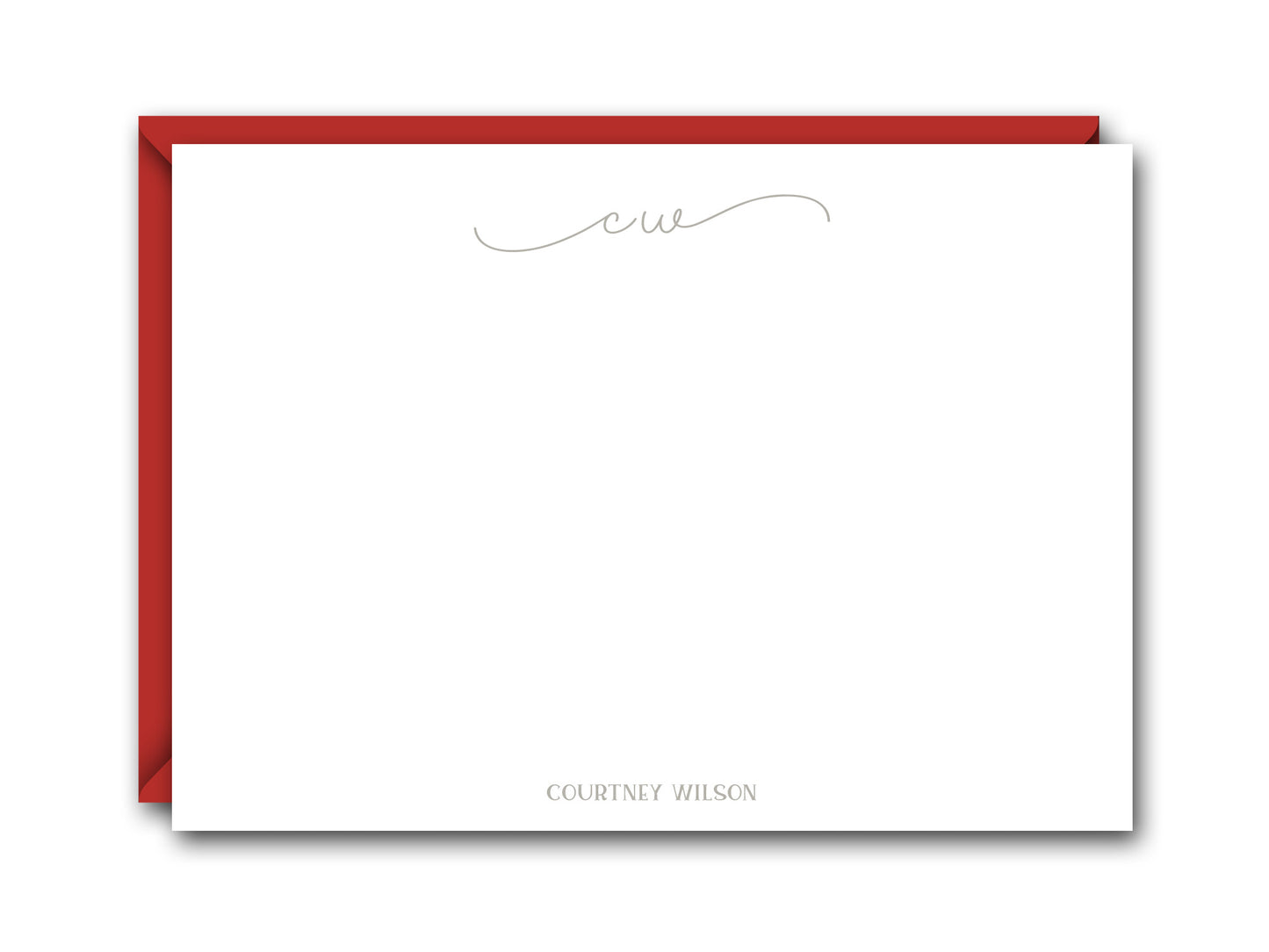 SCRIPT INITIALS PERSONALIZED NOTE CARD SET