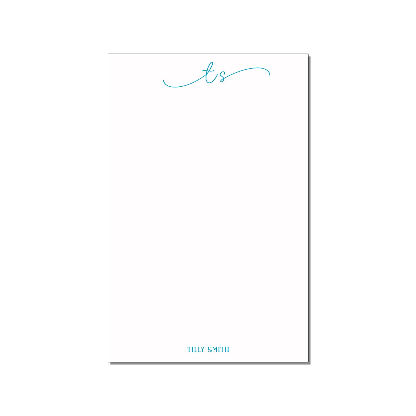 SCRIPT INITIALS PERSONALIZED LARGE NOTEPAD