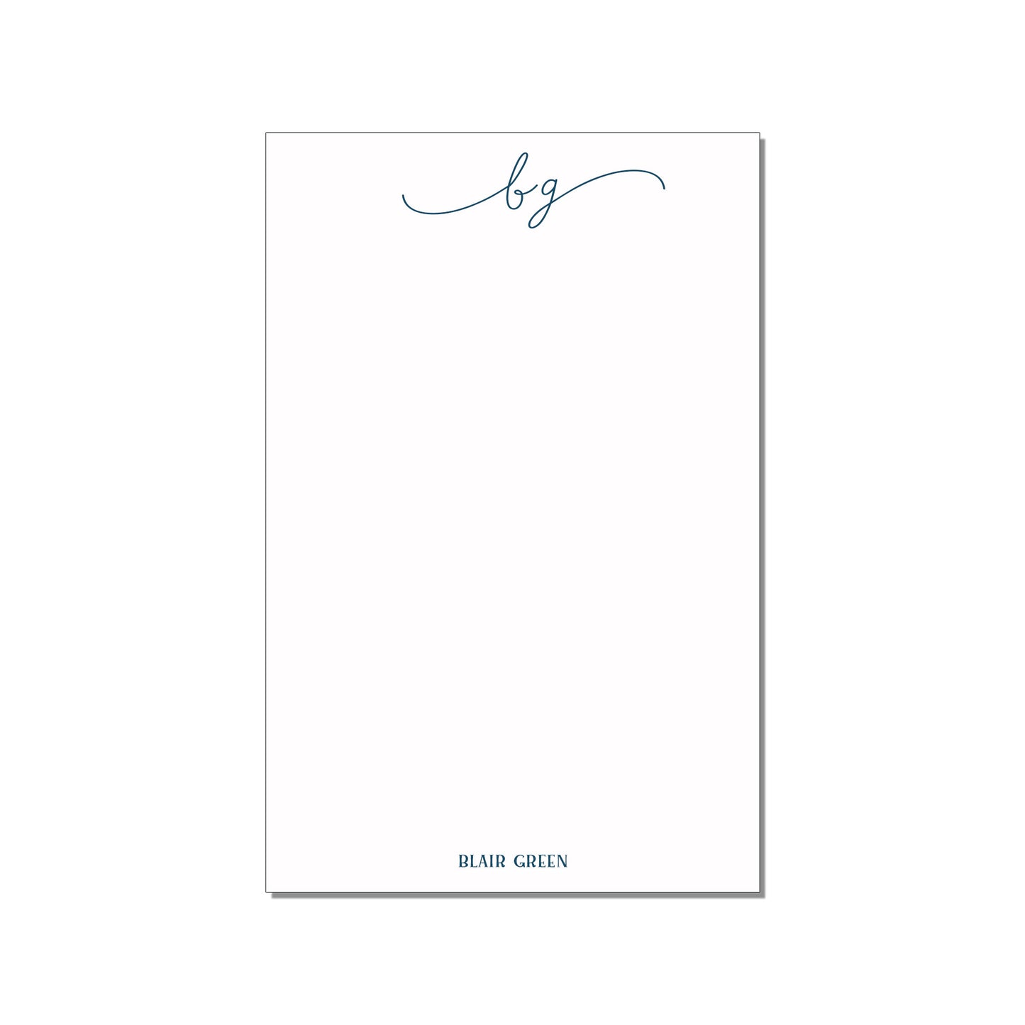 SCRIPT INITIALS PERSONALIZED LARGE NOTEPAD