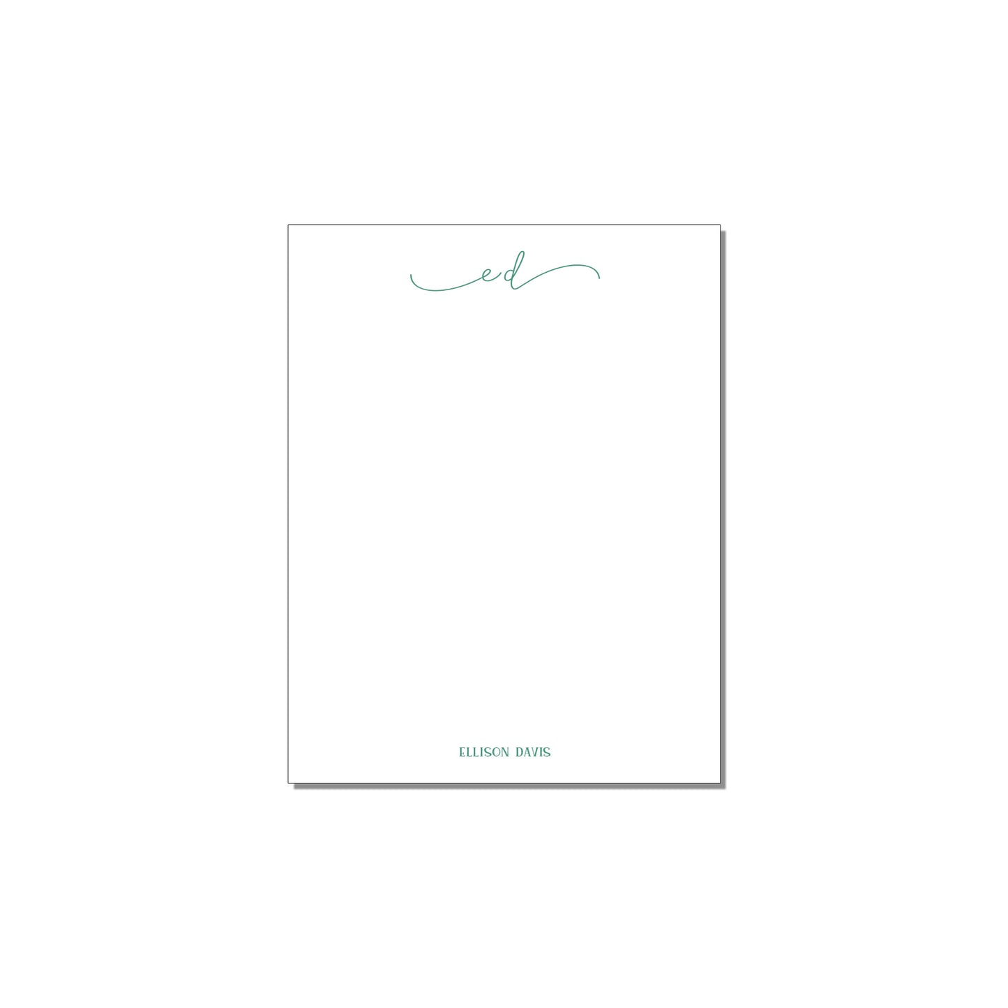 SCRIPT INITIALS PERSONALIZED NOTEPAD