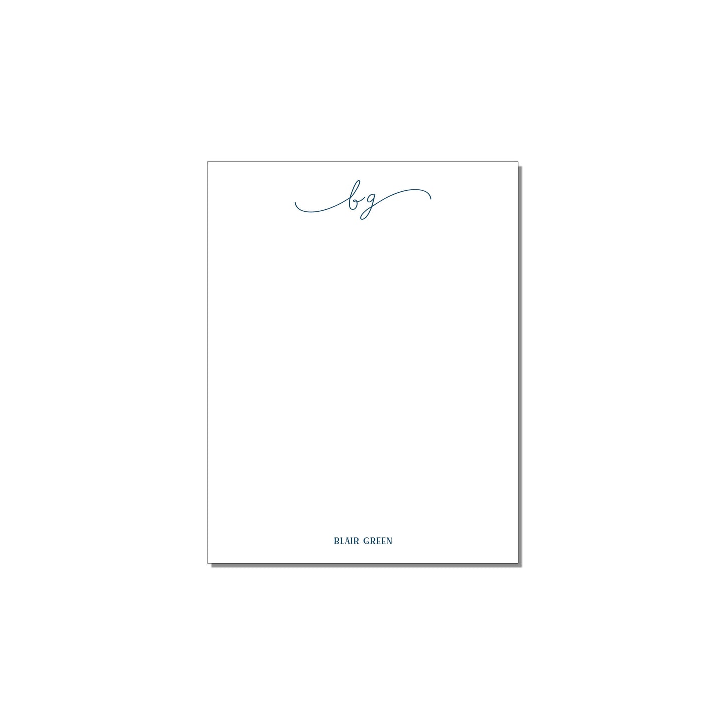 SCRIPT INITIALS PERSONALIZED NOTEPAD