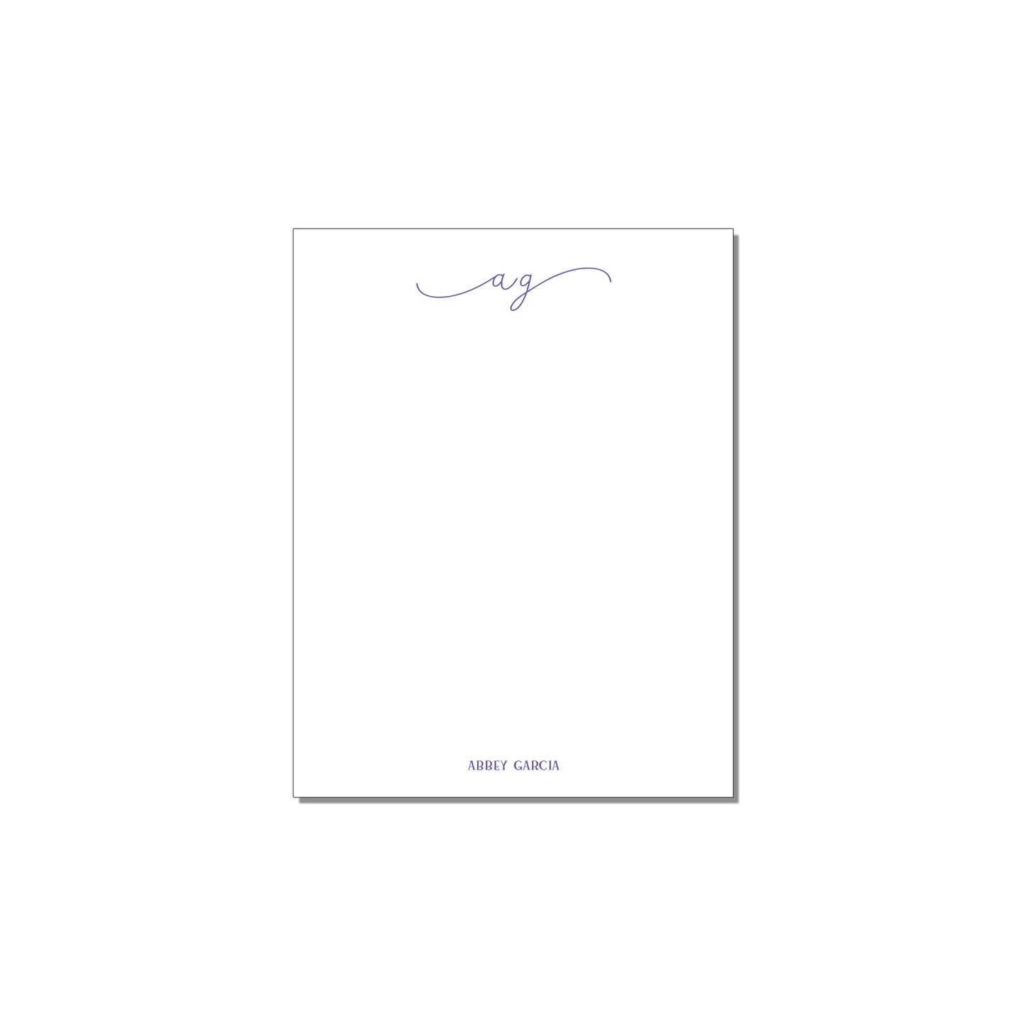 SCRIPT INITIALS PERSONALIZED NOTEPAD