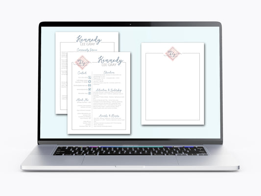 DIGITAL SQUARE BRANCH MONOGRAM SORORITY RUSH PACKET