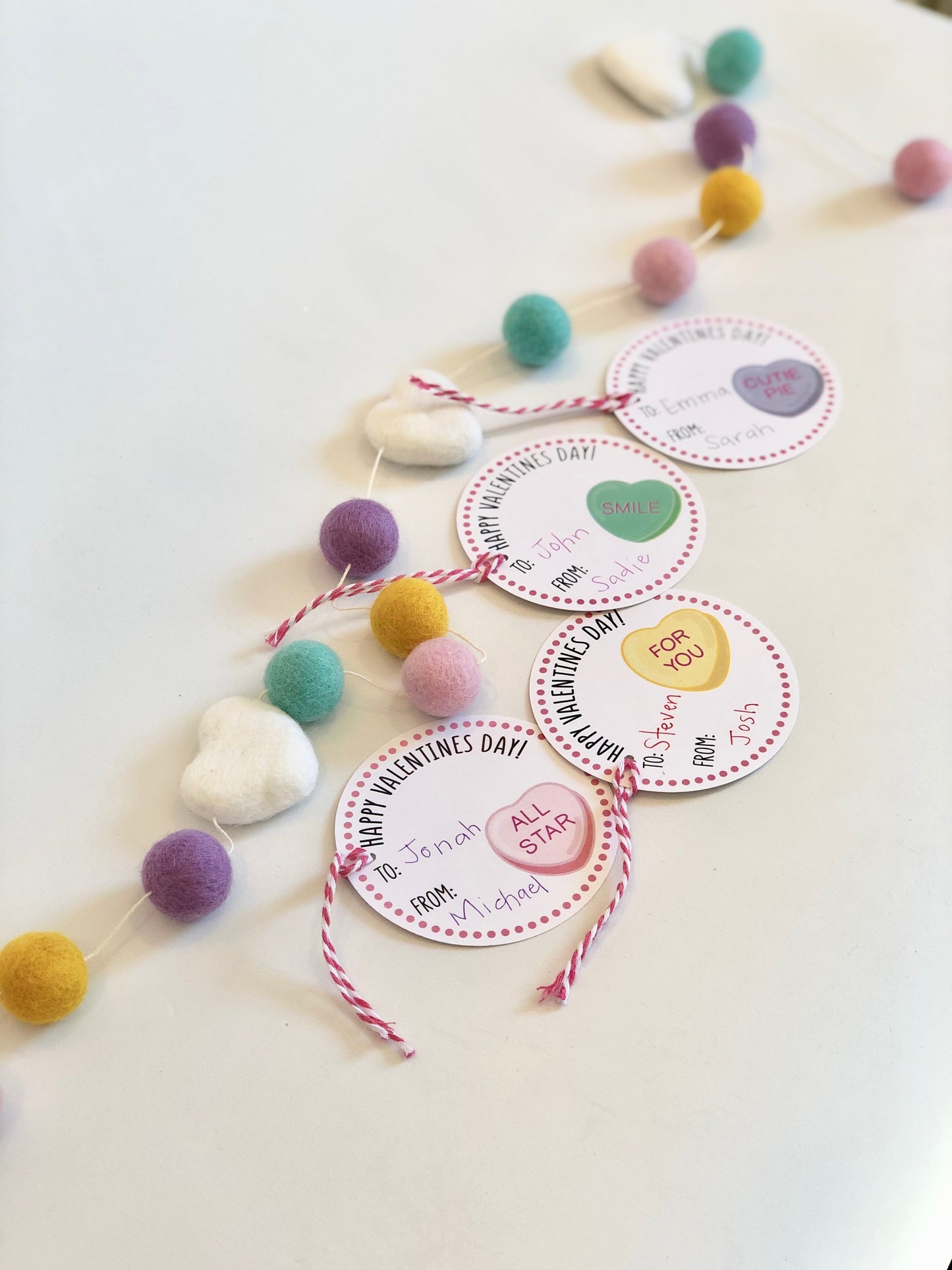 VALENTINE CONVERSATION HEART GIFT TAGS