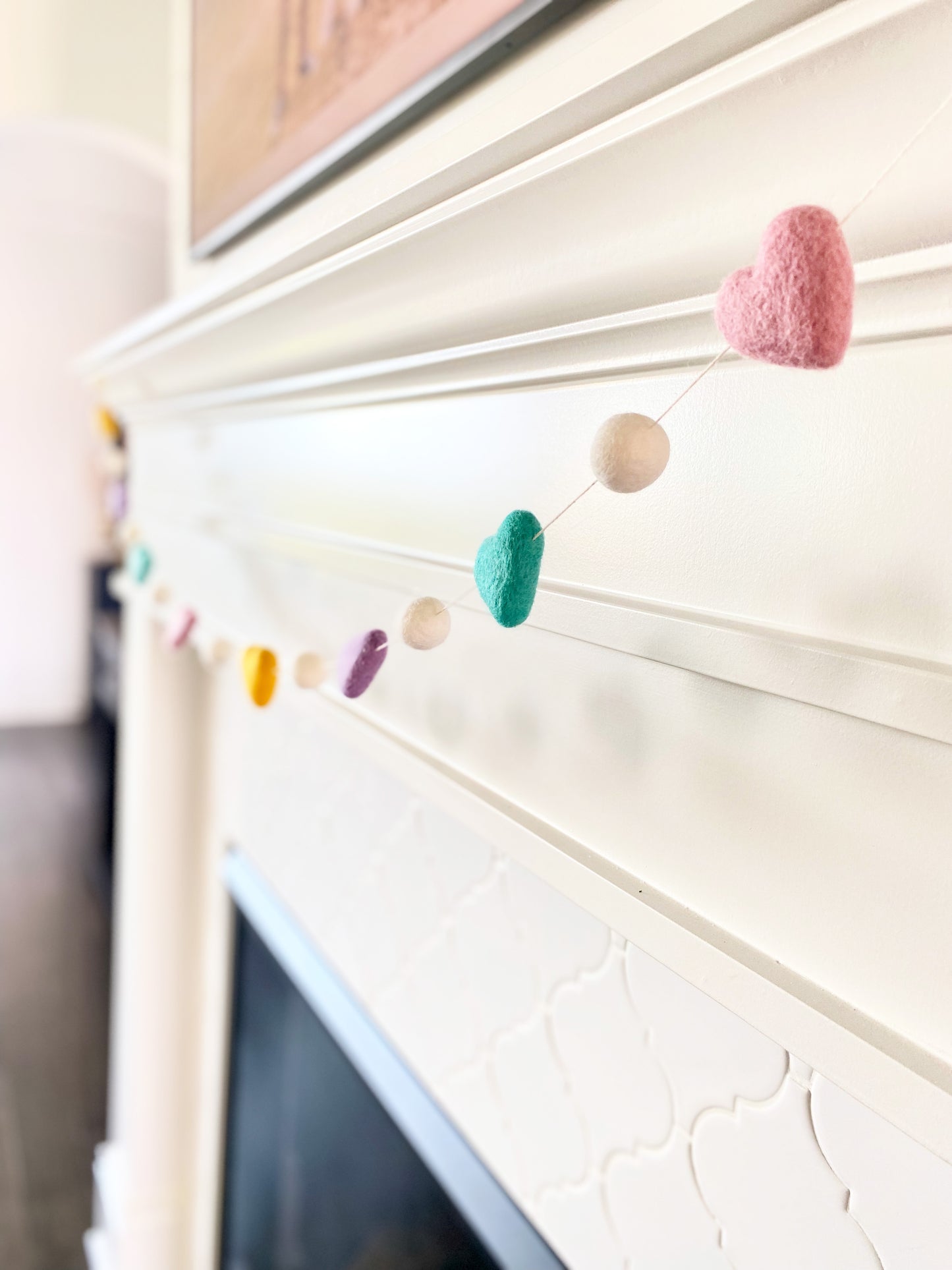 CONVERSATIONAL WOOL FELT BALL GARLAND
