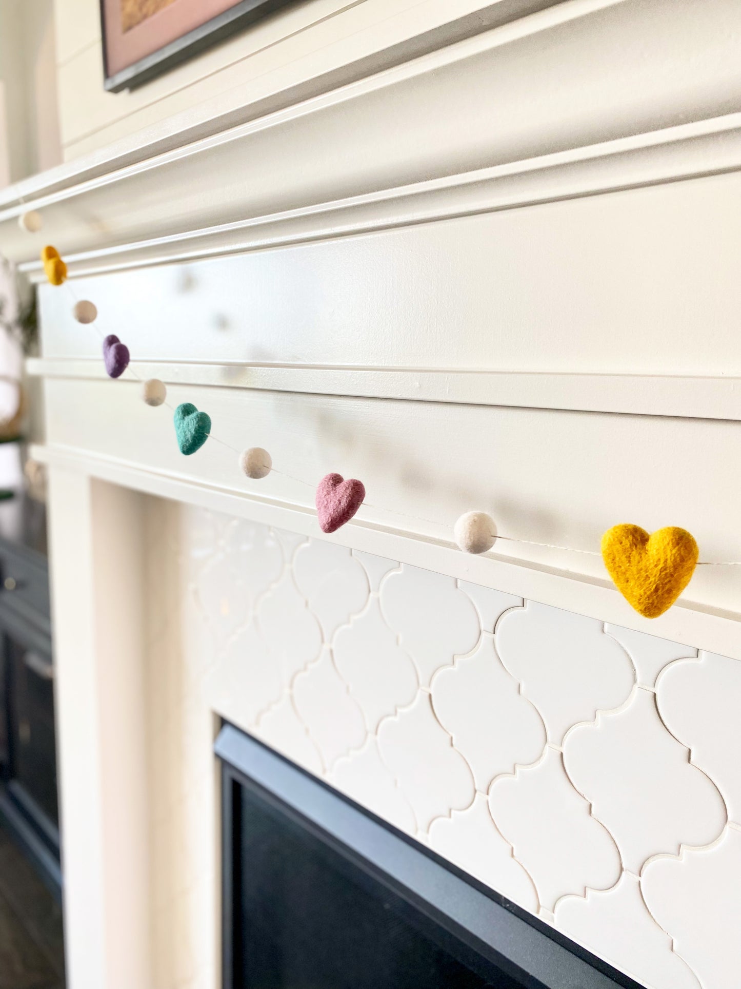 CONVERSATIONAL WOOL FELT BALL GARLAND