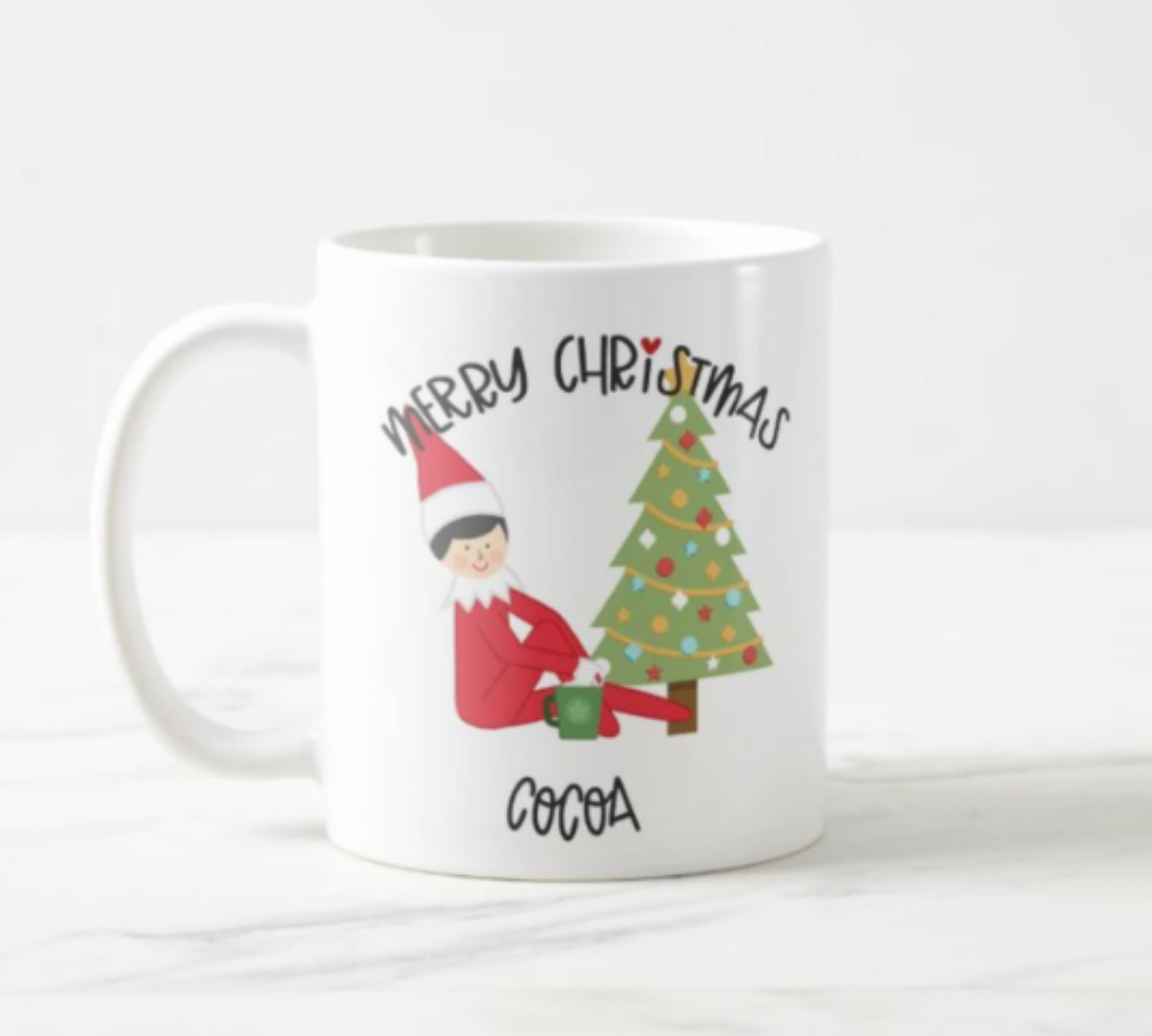 ELF ON THE COCOA MUG