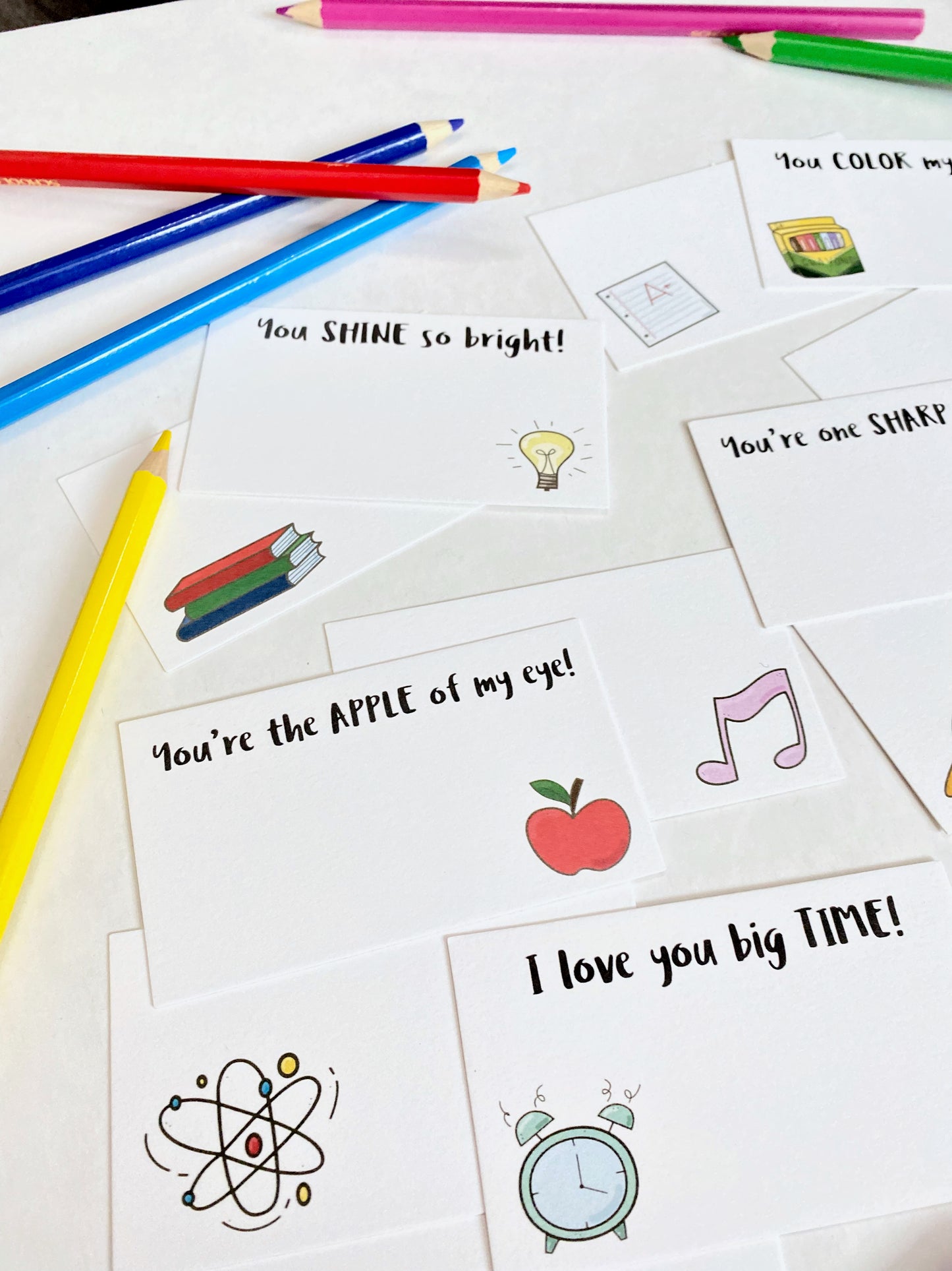 SCHOOL DAYS LUNCH BOX LOVE NOTES CARD SET