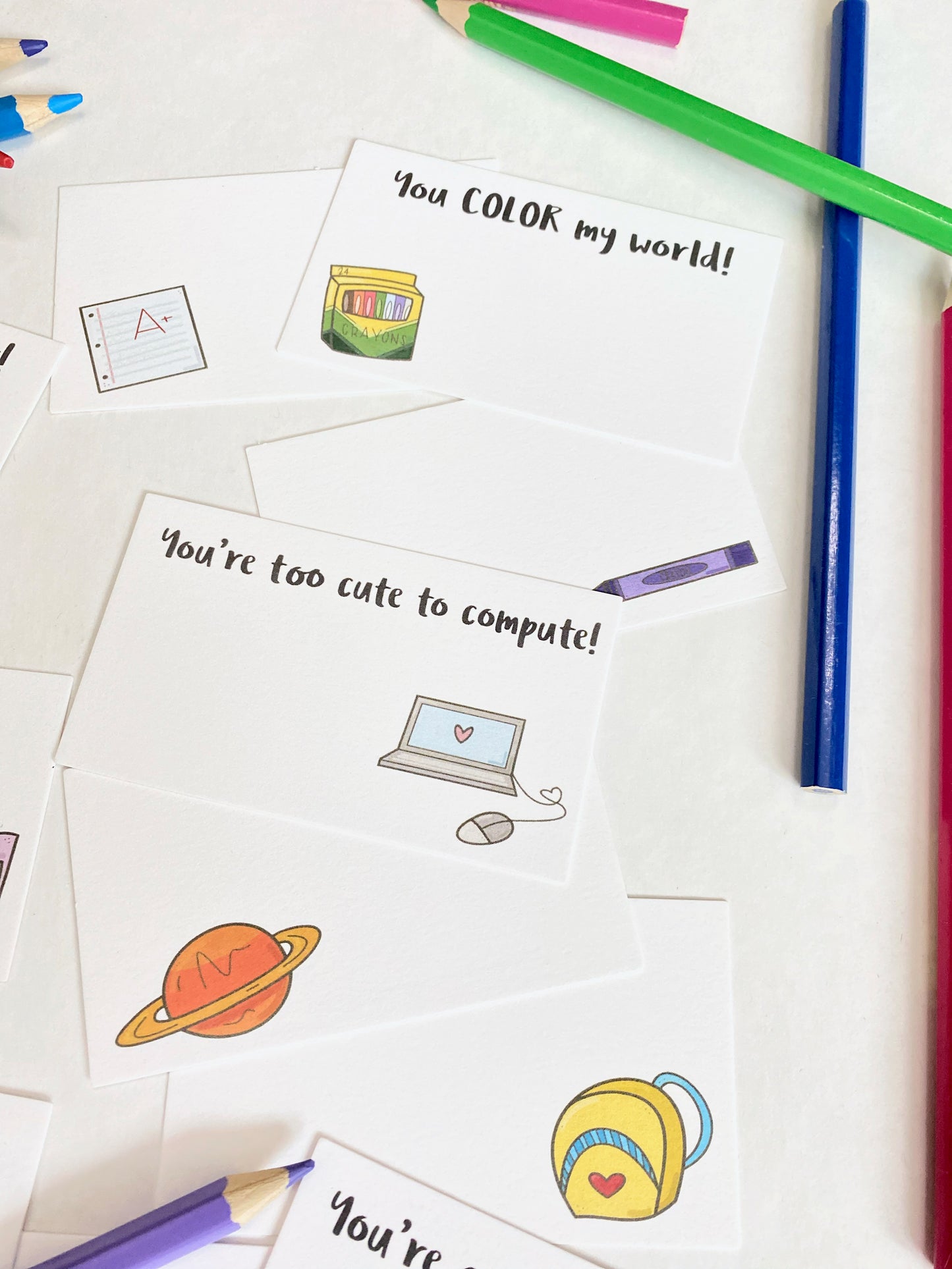 SCHOOL DAYS LUNCH BOX LOVE NOTES CARD SET