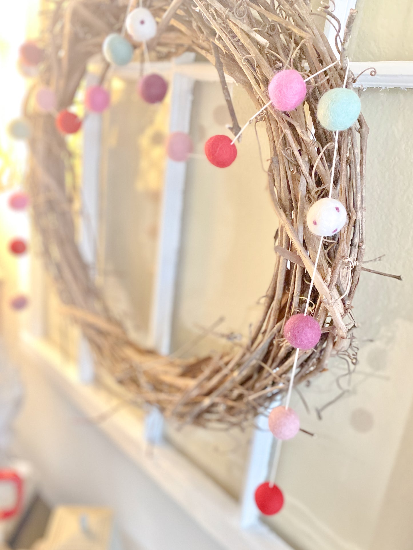 SUGARPLUM WOOL FELT BALL GARLAND