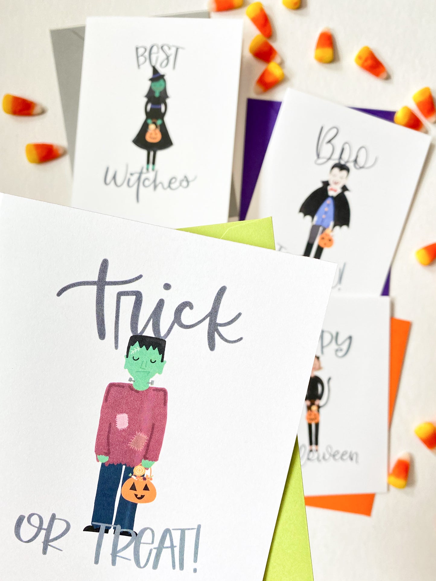 TRICK-OR-TREATERS GREETING CARD SET