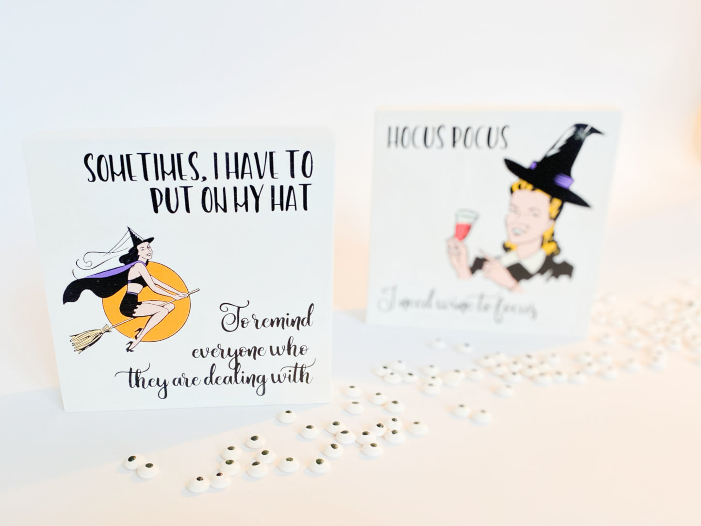 HALLOWEEN WITTY WOMEN BOX FRAME ART