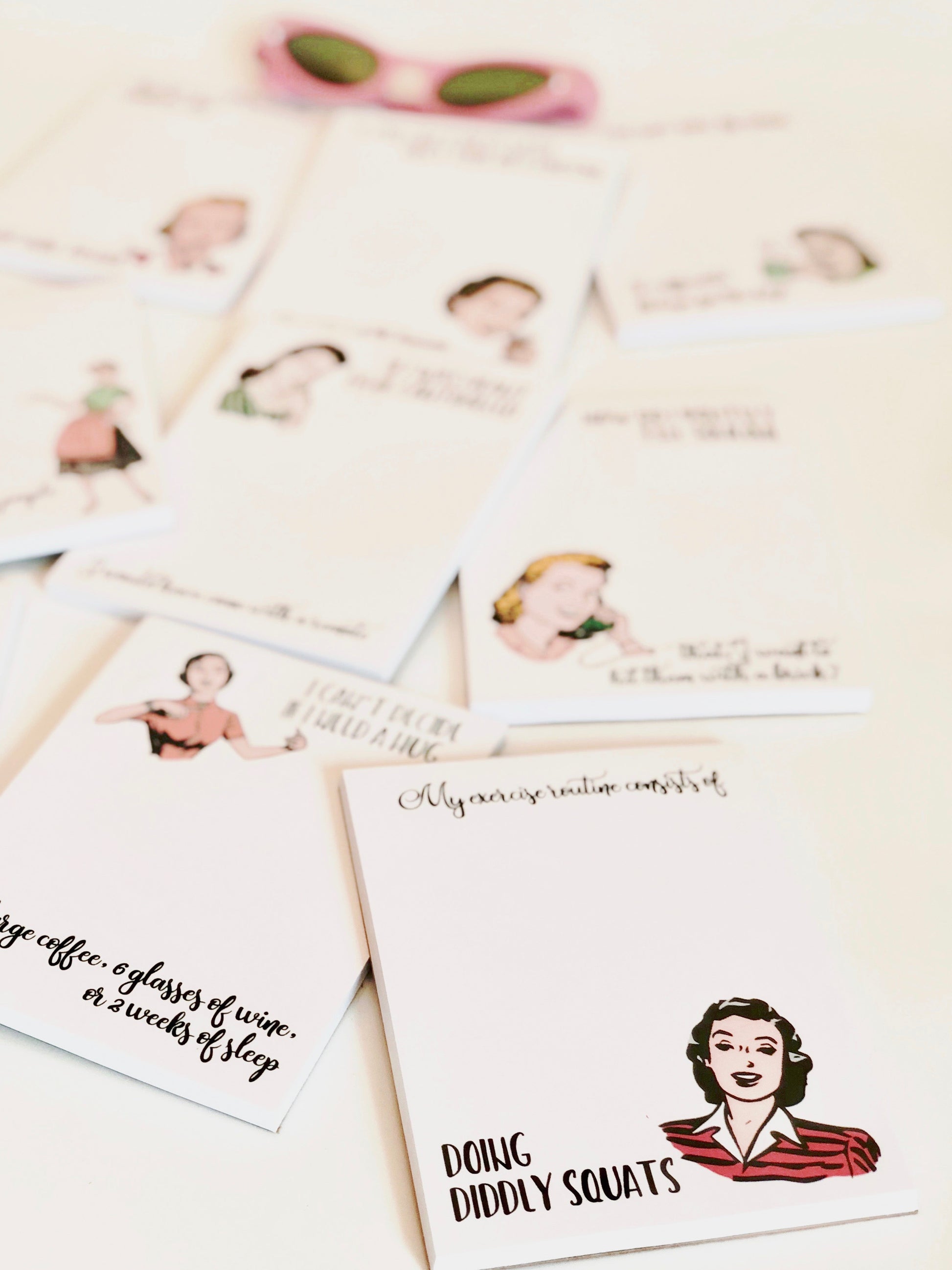 The Mad Padder Witty Women Diddly Squats Notepad