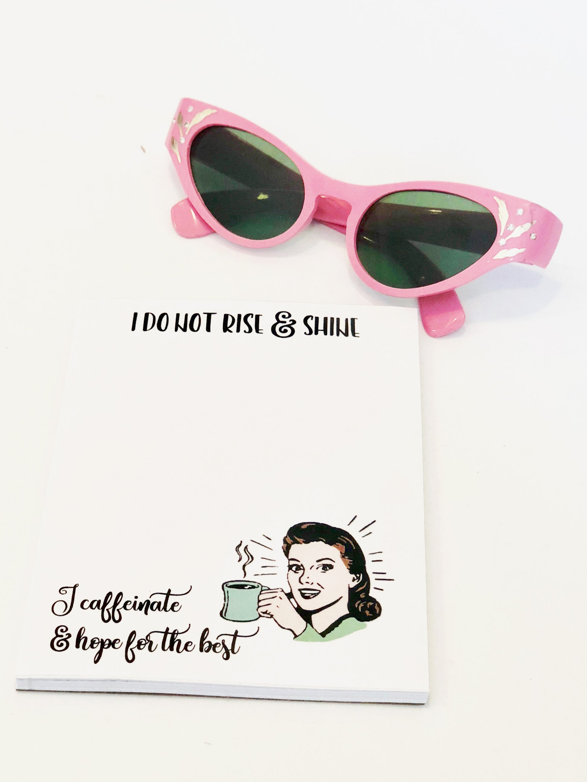 The Mad Padder Witty Women Caffeinate & Hope For Best Notepad
