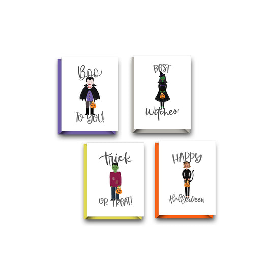 TRICK-OR-TREATERS GREETING CARD SET