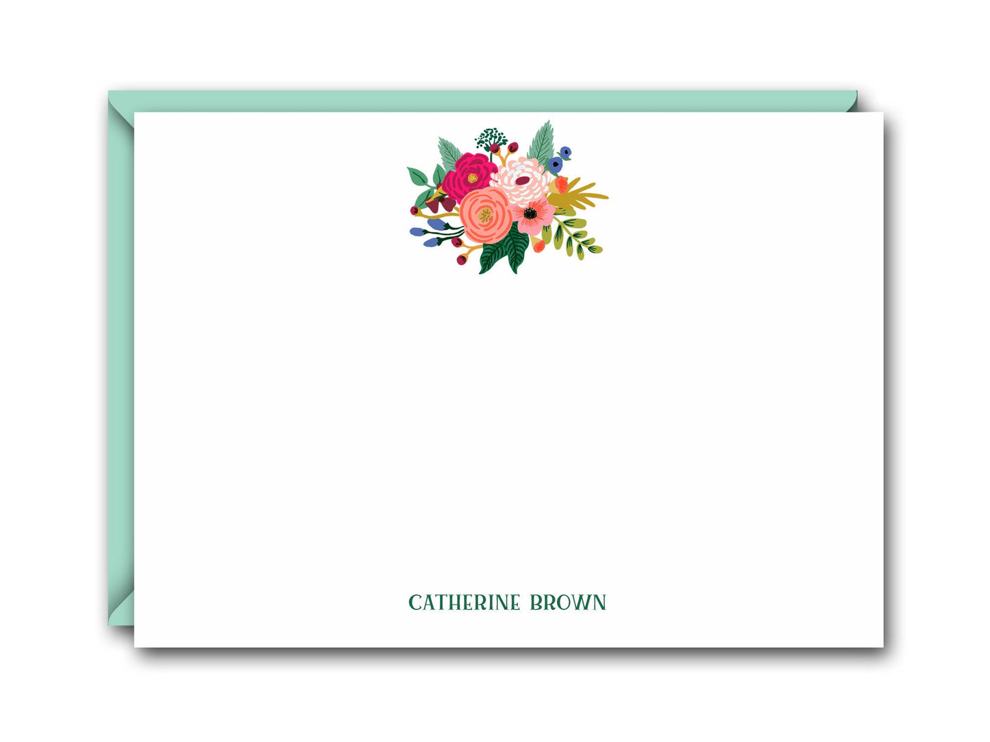 FLORAL FLAT NOTE CARDS SET