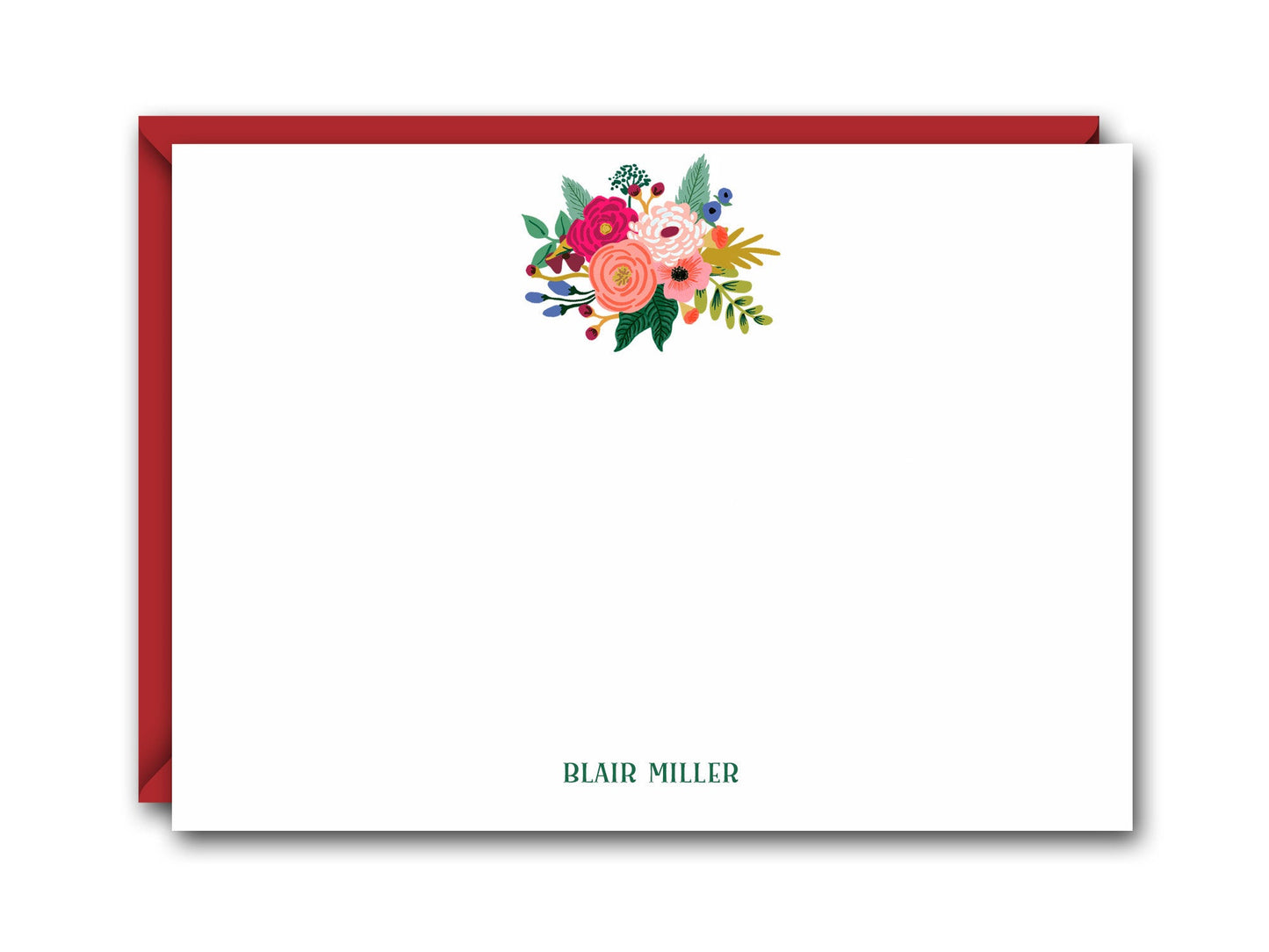 FLORAL FLAT NOTE CARDS SET