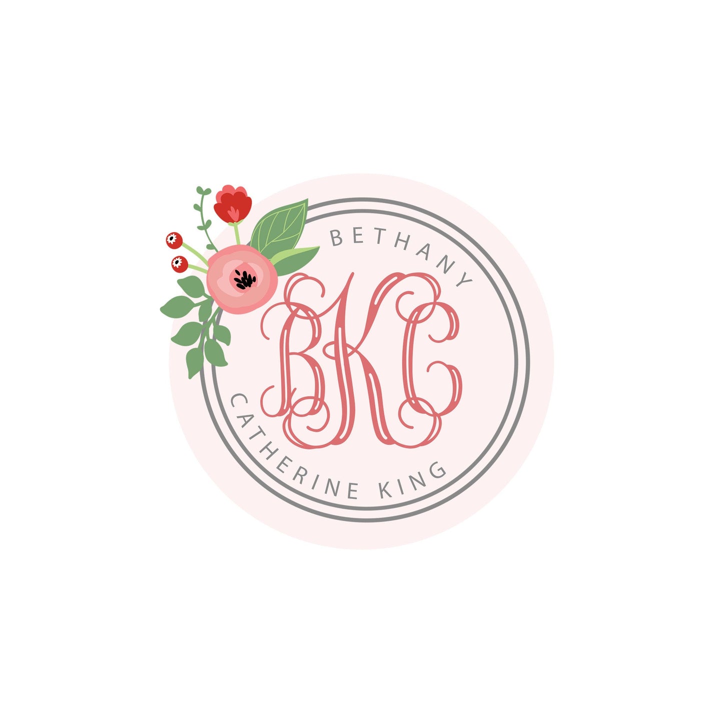 DIGITAL ROSE MONOGRAM SORORITY RECRUITMENT PACKET WITH PHOTO