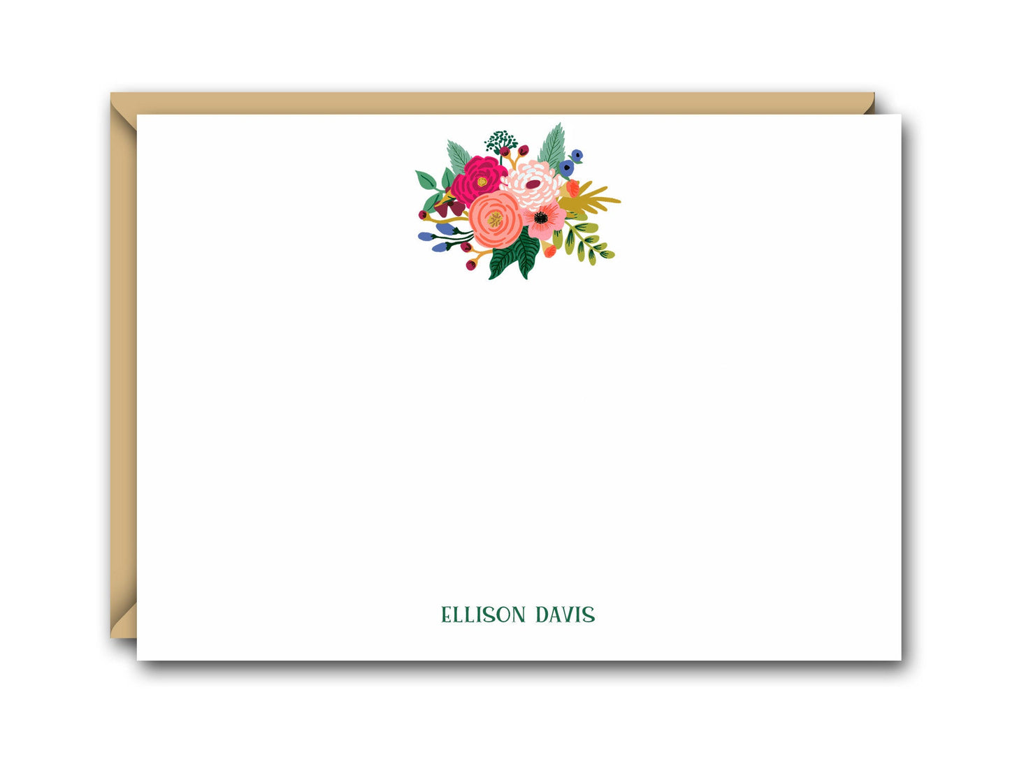 FLORAL FLAT NOTE CARDS SET