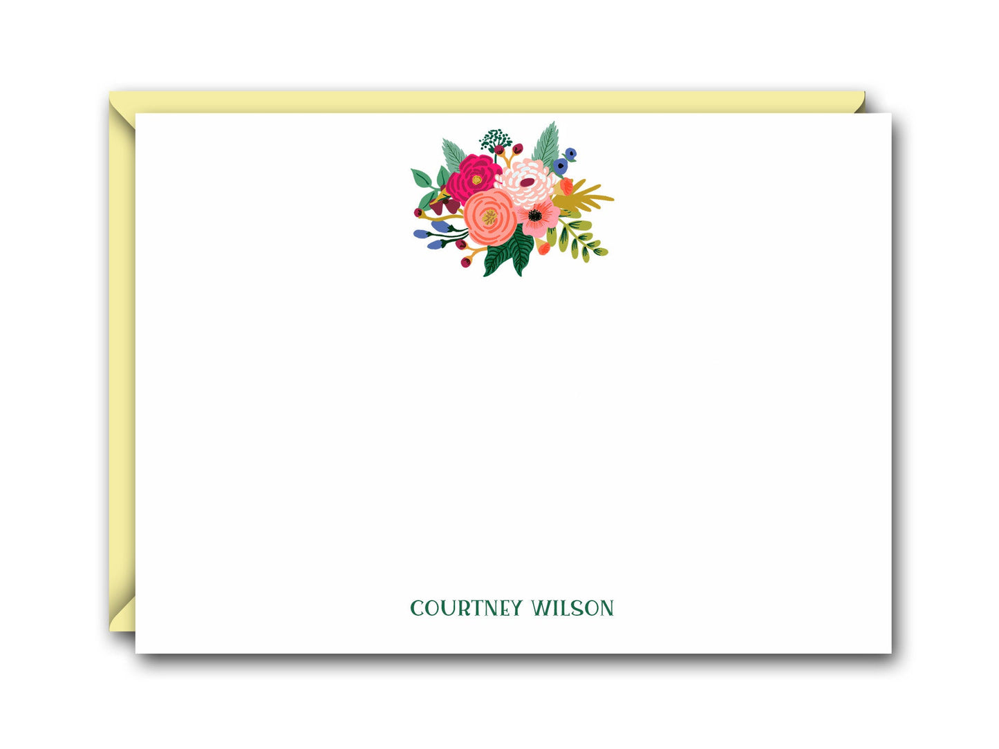 FLORAL FLAT NOTE CARDS SET