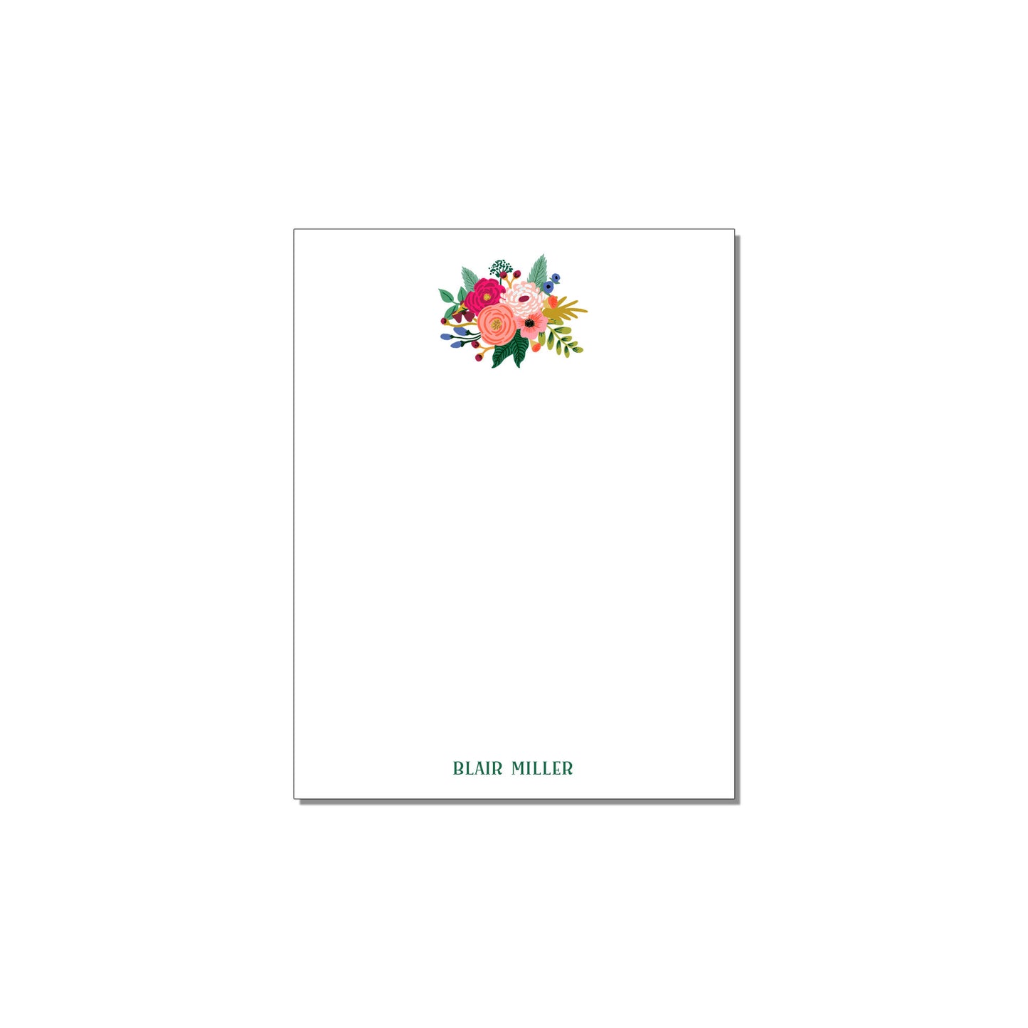 FLORAL PERSONALIZED NOTEPAD