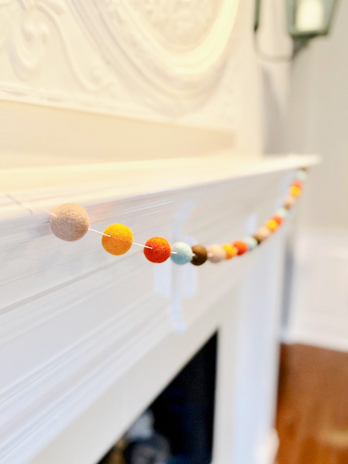 HARVEST WOOL FELT BALL GARLAND