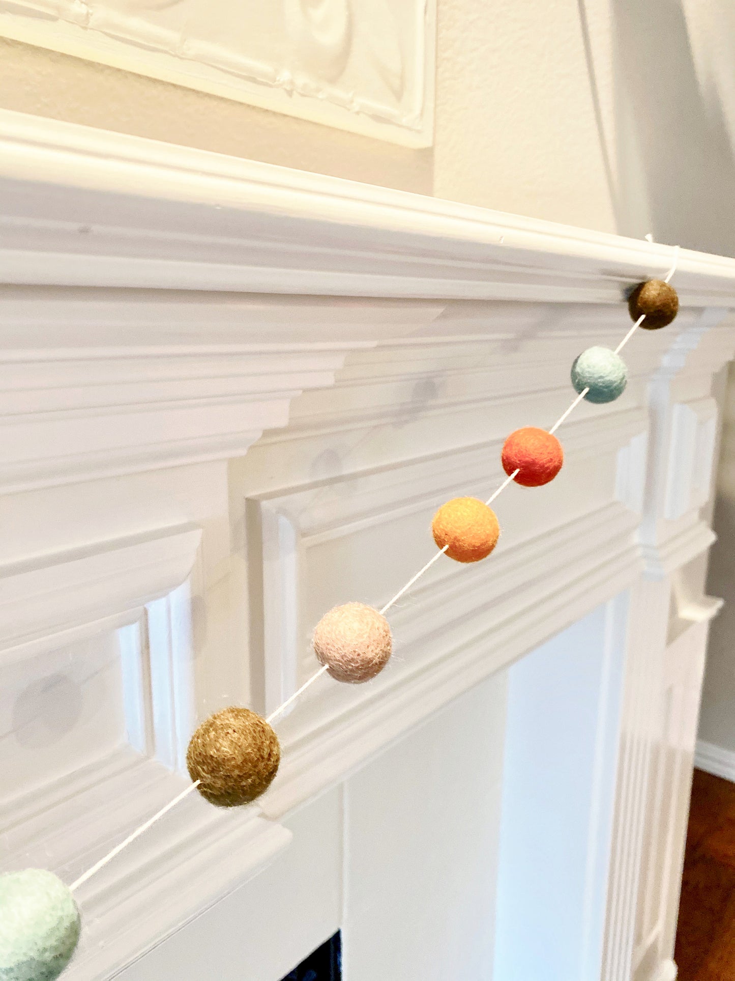 HARVEST WOOL FELT BALL GARLAND